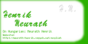 henrik meurath business card